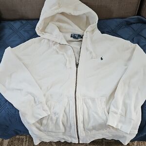 Ralph Lauren Cream Zip-Up Hoodie